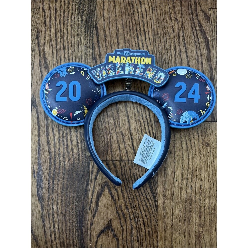 Disney Parks runDisney 2024 Marathon Weekend Minnie Mouse Ears Headband “NEW”